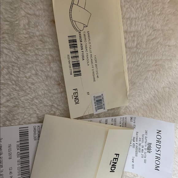 Fendi logo velvet slides like new - Picture 4 of 4